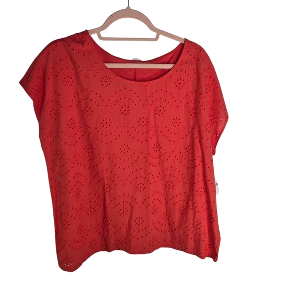 Old Navy Eyelet Cotton Short Sleeve Shirt New - Picture 1 of 6